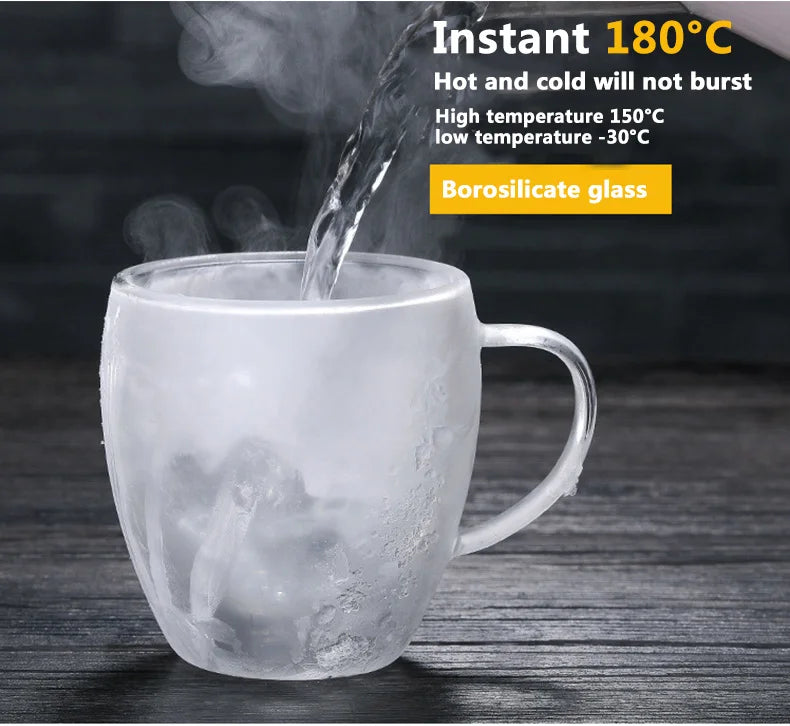 Double Bottom Thermal Glass Coffee Cup Set - Smarsty