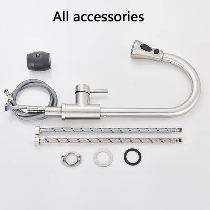 Rozin Chrome Kitchen Faucet with Pull Out Sprayer - Smarsty