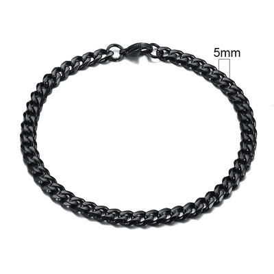 Vnox Men's Stainless Steel Cuban Link Chain Bracelet - Smarsty