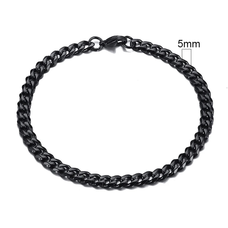 Vnox Men's Stainless Steel Cuban Link Chain Bracelet - Smarsty