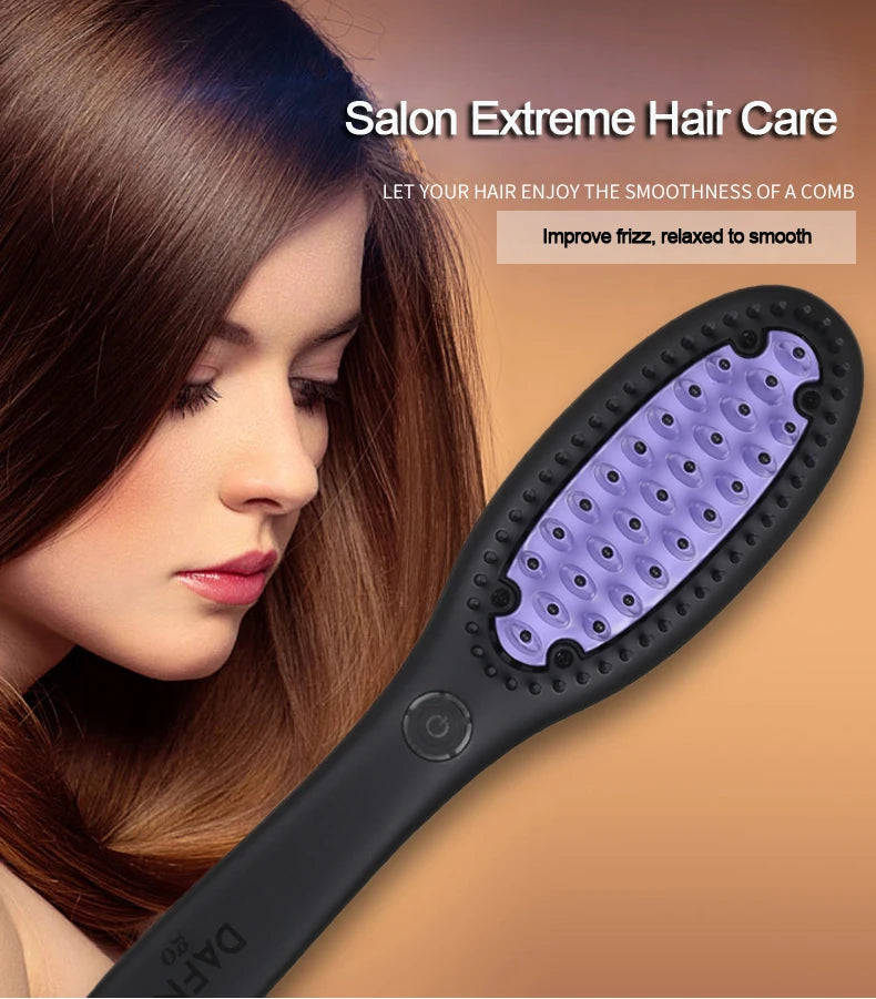 Ceramic Hair Straightener Brush for Fast Smoothing - Smarsty