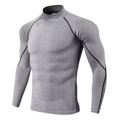 Men Sport T-shirt Quick Dry Bodybuilding Running Shirt Long Sleeve Compression Top Gym T Shirt Men Fitness Tight Rashgard - Smarsty