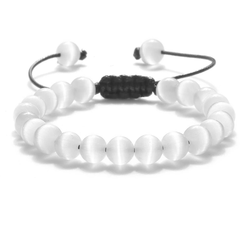 Adjustable 8mm Tiger Eye Beads Bracelet for Yoga Healing - Smarsty