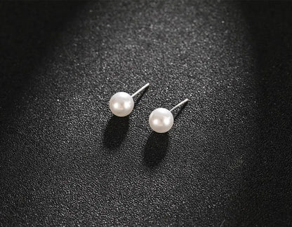 Pearl Drop Earrings With Crystal Accent For Weddings - Smarsty