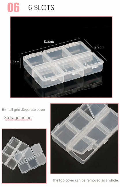 Transparent Jewelry Storage Box with Adjustable Compartments - Smarsty