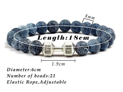 Natural Volcanic Stone Bracelet for Fitness Enthusiasts - Smarsty