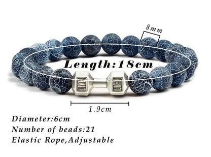 Natural Volcanic Stone Bracelet for Fitness Enthusiasts - Smarsty