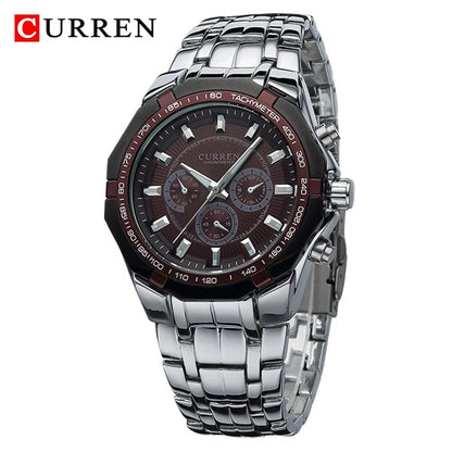 CURREN Men's Luxury Waterproof Stainless Steel Sports Watch - Smarsty