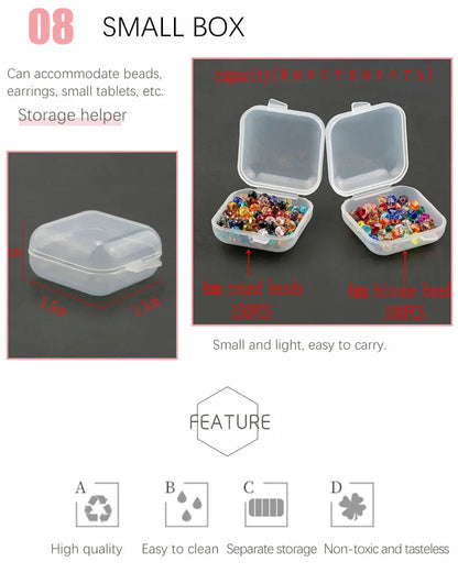 Transparent Jewelry Storage Box with Adjustable Compartments - Smarsty