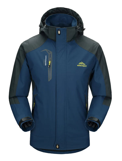 TRVLWEGO Camping Hiking Jacket Men Autumn Outdoor Sports Coats Climbing Trekking Windbreaker Travel Waterproof Jackets Black by Smarsty
