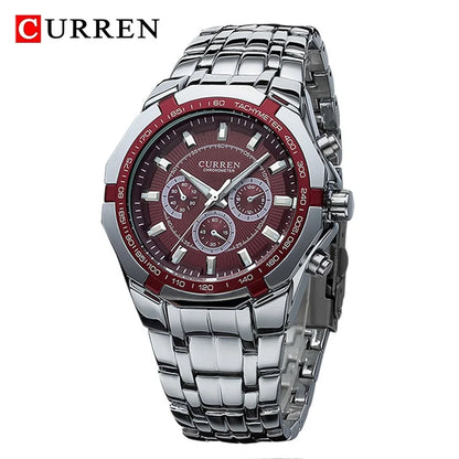 CURREN Men's Luxury Waterproof Stainless Steel Sports Watch - Smarsty