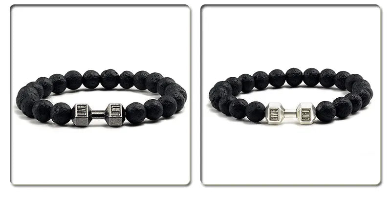 Natural Volcanic Stone Bracelet for Fitness Enthusiasts - Smarsty