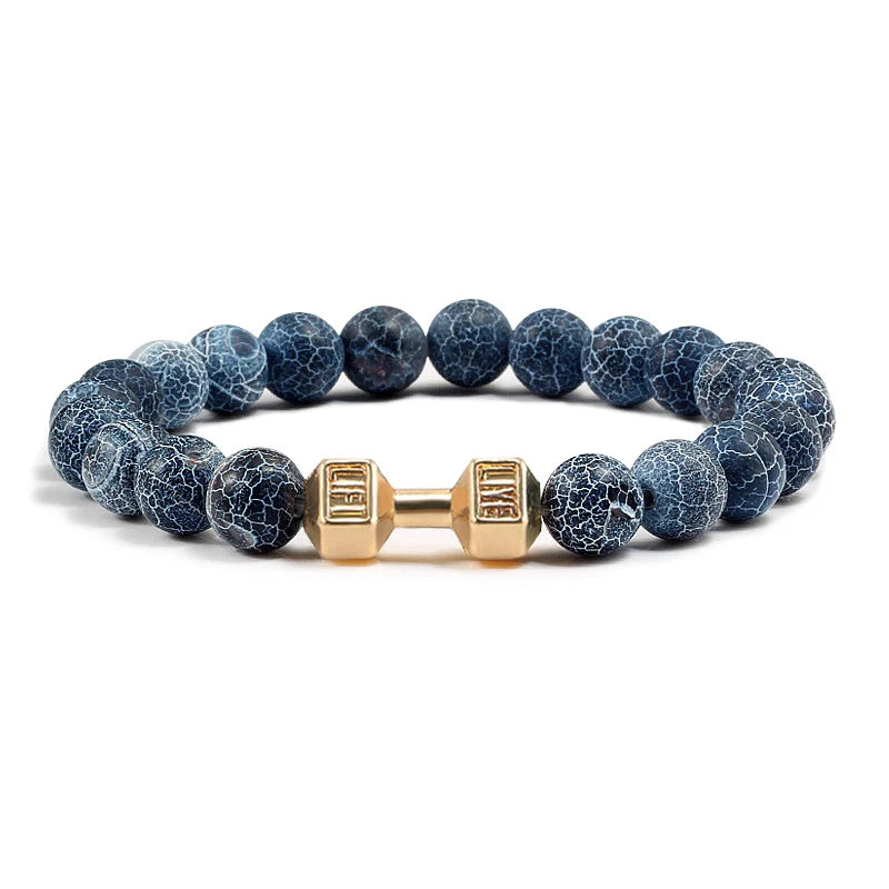 Natural Volcanic Stone Bracelet for Fitness Enthusiasts - Smarsty