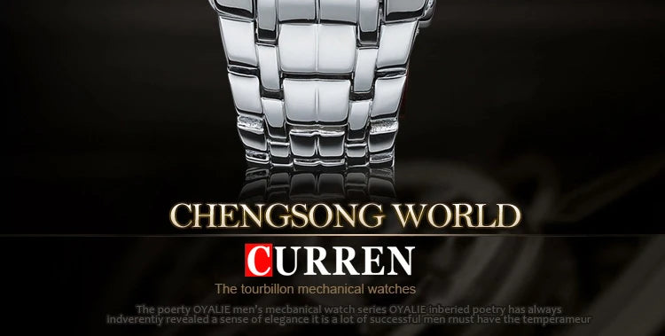 CURREN Men's Luxury Waterproof Stainless Steel Sports Watch - Smarsty