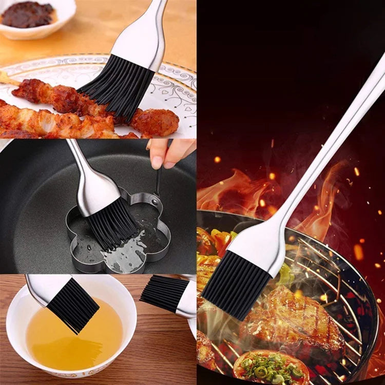 BPA Free Silicone BBQ Brush with Stainless Steel Handle - Smarsty