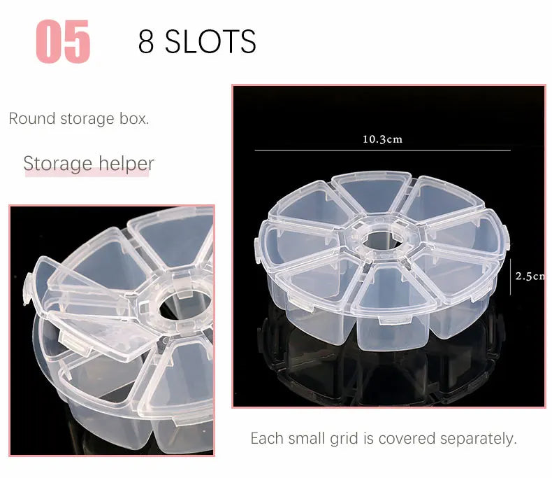 Transparent Jewelry Storage Box with Adjustable Compartments - Smarsty