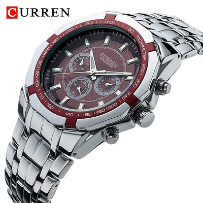 CURREN Men's Luxury Waterproof Stainless Steel Sports Watch - Smarsty