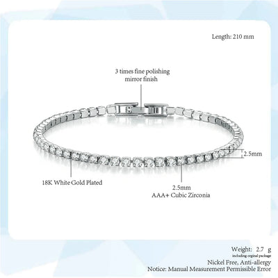 Zirconia Tennis Bracelet for Women Elegant Design - Smarsty