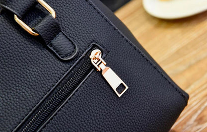 Women Beaded Pendant PU Shoulder Bag With Tassel Charm - Smarsty