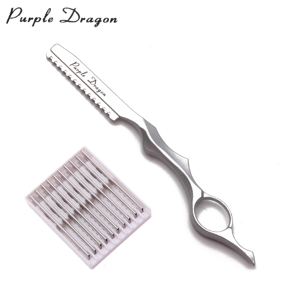 Purple Dragon Professional Barber Razor with 10 Blades - Smarsty