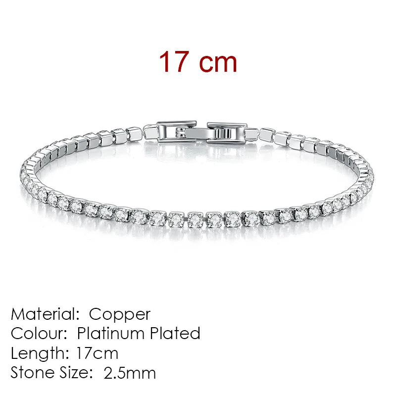 Zirconia Tennis Bracelet for Women Elegant Wedding Jewelry - Smarsty
