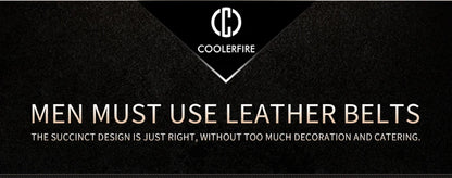 Men Genuine Leather Belt Luxury Cowskin Strap - Smarsty