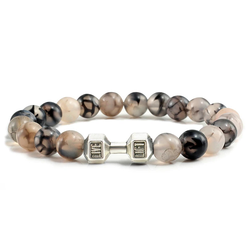 Natural Volcanic Stone Bracelet for Fitness Enthusiasts - Smarsty