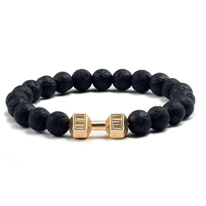 Natural Volcanic Stone Bracelet for Fitness Enthusiasts - Smarsty
