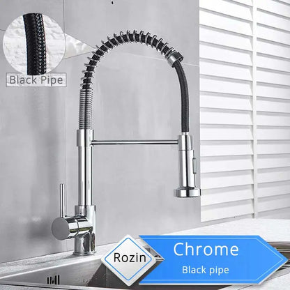 Brushed Nickel Kitchen Faucet with 360 Degree Rotation - Smarsty