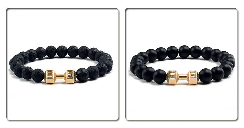 Natural Volcanic Stone Bracelet for Fitness Enthusiasts - Smarsty