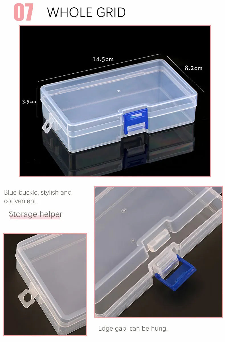 Transparent Jewelry Storage Box with Adjustable Compartments - Smarsty
