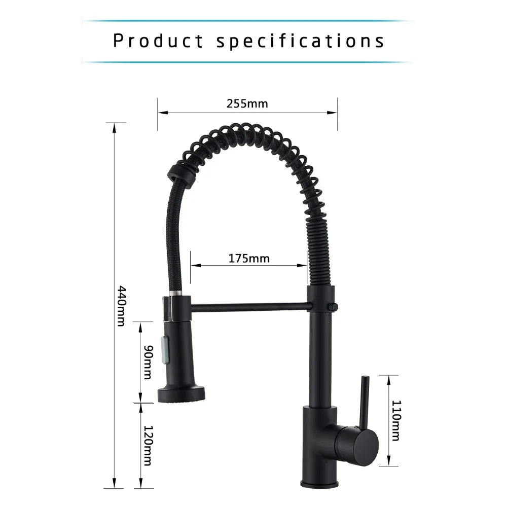 Brushed Nickel Kitchen Faucet with 360 Degree Rotation - Smarsty