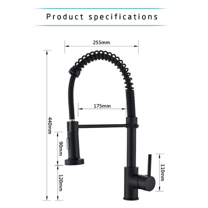 Brushed Nickel Kitchen Faucet with 360 Degree Rotation - Smarsty
