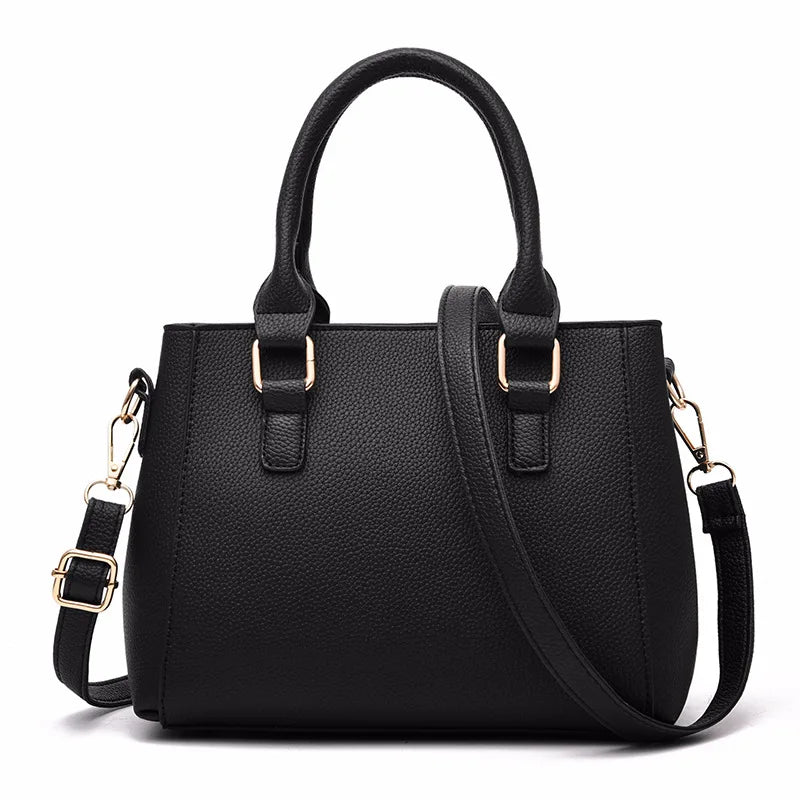 Embroidered Leather Messenger Bag for Women With Fur Accent - Smarsty