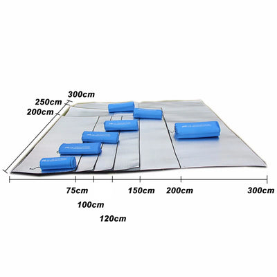 Camping Mat Foam Foil Blanket Aluminum Insulation Foam Foil Mat Sleeping Pad Thermal Outdoor Tent Footprint Reflecting Heat by Smarsty
