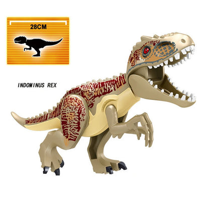 Jurassic World 3 Brutal Raptor Building Blocks Dinosaur Bricks Tyrannosaurus Indominus I-Rex Assemble Toy For Children by Smarsty