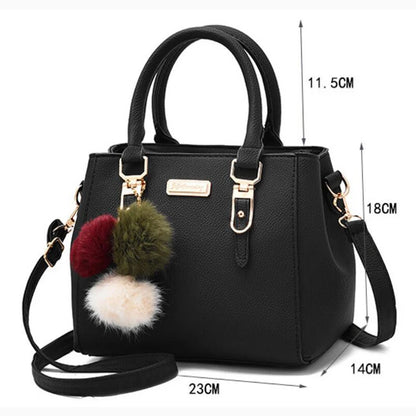 Women Beaded Pendant PU Shoulder Bag With Tassel Charm - Smarsty
