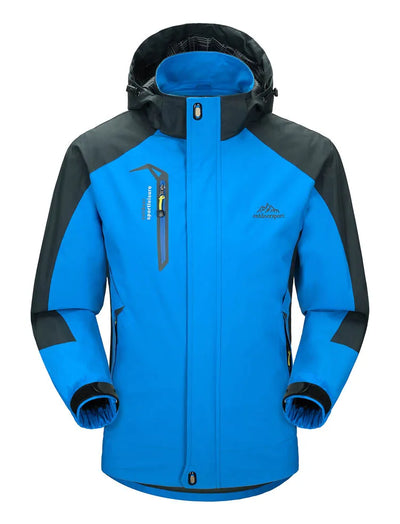 TRVLWEGO Camping Hiking Jacket Men Autumn Outdoor Sports Coats Climbing Trekking Windbreaker Travel Waterproof Jackets Black by Smarsty