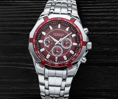 CURREN Men's Luxury Waterproof Stainless Steel Sports Watch - Smarsty
