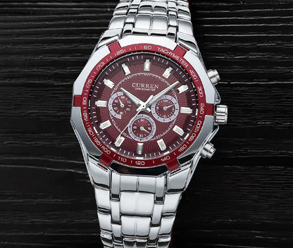 CURREN Men's Luxury Waterproof Stainless Steel Sports Watch - Smarsty