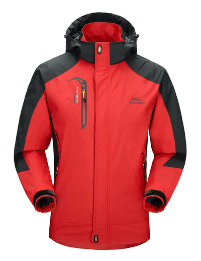 TRVLWEGO Camping Hiking Jacket Men Autumn Outdoor Sports Coats Climbing Trekking Windbreaker Travel Waterproof Jackets Black by Smarsty