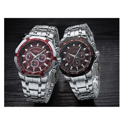 CURREN Men's Luxury Waterproof Stainless Steel Sports Watch - Smarsty