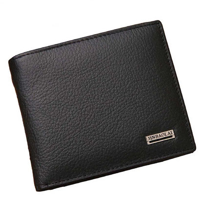 Classic Short Genuine Leather Men Wallets Fashion Coin Pocket Card Holder Men Purse Simple Quality Male Wallets - Smarsty