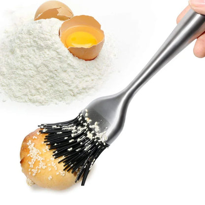BPA Free Silicone BBQ Brush with Stainless Steel Handle - Smarsty