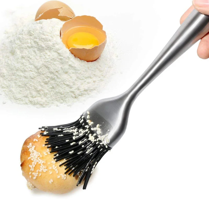 BPA Free Silicone BBQ Brush with Stainless Steel Handle - Smarsty