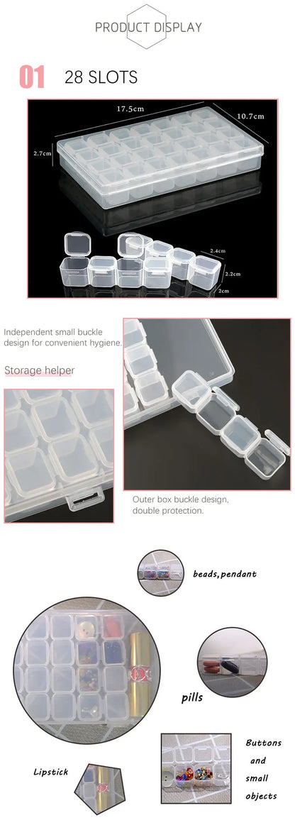 Transparent Adjustable Jewelry Storage Box for Easy Organization - Smarsty