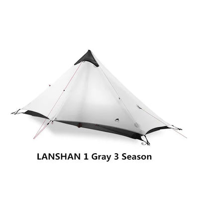 FLAME'S CREED Lanshan 1 Person Oudoor Ultralight Camping Tent Single Man 3 Season Professional 15D Silnylon Rodless Tent by Smarsty