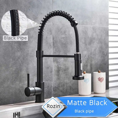 Brushed Nickel Kitchen Faucet with 360 Degree Rotation - Smarsty