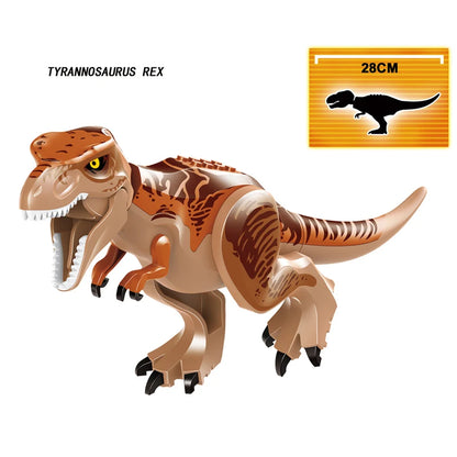 Jurassic World 3 Brutal Raptor Building Blocks Dinosaur Bricks Tyrannosaurus Indominus I-Rex Assemble Toy For Children by Smarsty