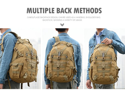 Camping Backpack Men's Bag Travel Bags Tactical Molle Climbing Rucksack Hiking Outdoor Reflective Shoulder Fishing Laptop Bag by Smarsty